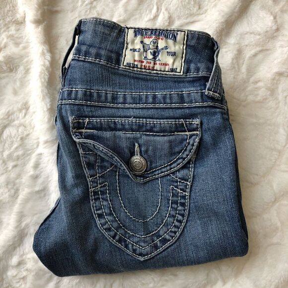 True Religion Straight Leg Flap Pockets Denim Jeans - Women’s 24 - Picture 3 of 11